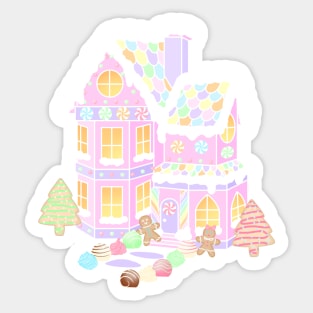 Gingerbread House (pastel) Sticker